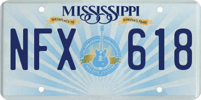 MS license plate NFX618