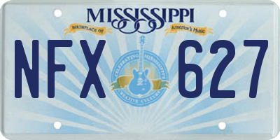 MS license plate NFX627