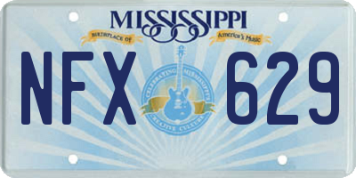 MS license plate NFX629