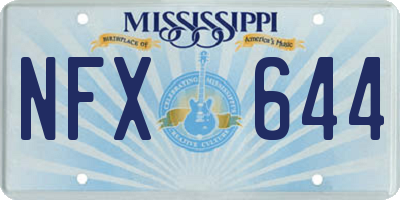 MS license plate NFX644