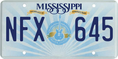 MS license plate NFX645