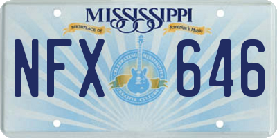 MS license plate NFX646