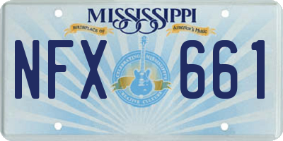 MS license plate NFX661
