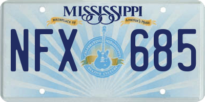 MS license plate NFX685
