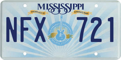 MS license plate NFX721