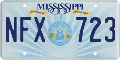 MS license plate NFX723