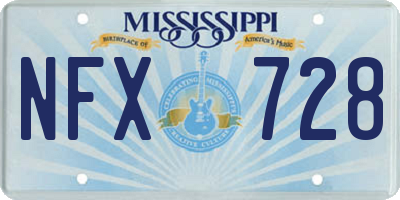 MS license plate NFX728