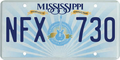 MS license plate NFX730