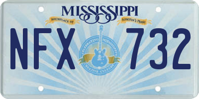 MS license plate NFX732