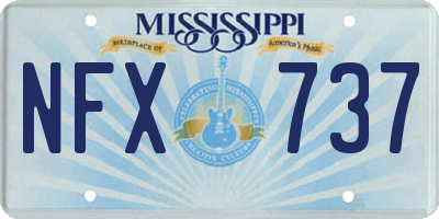 MS license plate NFX737