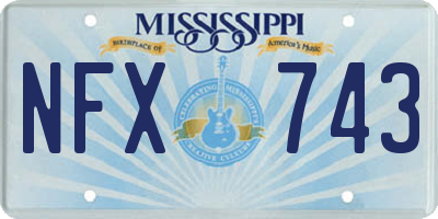 MS license plate NFX743
