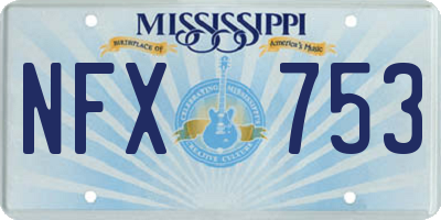 MS license plate NFX753