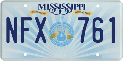 MS license plate NFX761