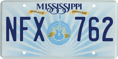 MS license plate NFX762