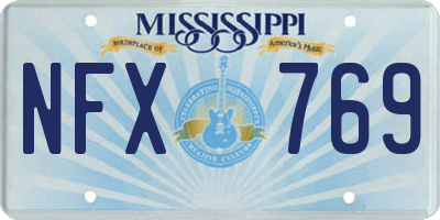 MS license plate NFX769