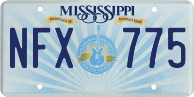 MS license plate NFX775