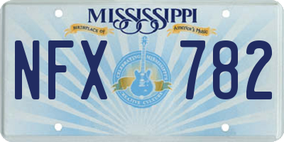 MS license plate NFX782