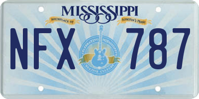 MS license plate NFX787