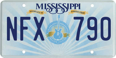 MS license plate NFX790