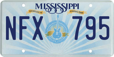 MS license plate NFX795