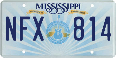 MS license plate NFX814