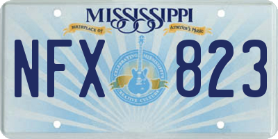 MS license plate NFX823