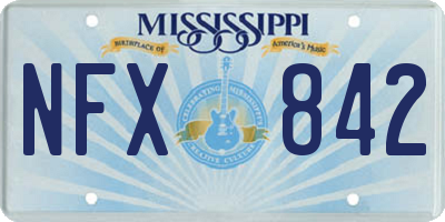 MS license plate NFX842