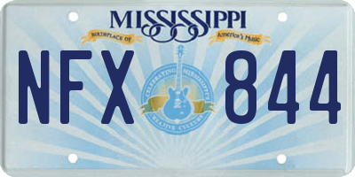 MS license plate NFX844