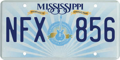 MS license plate NFX856