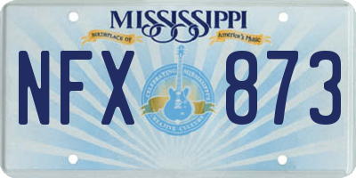 MS license plate NFX873