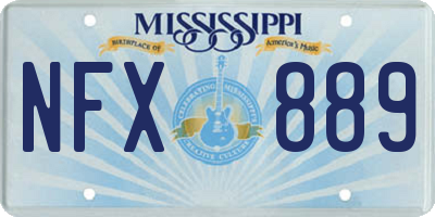 MS license plate NFX889