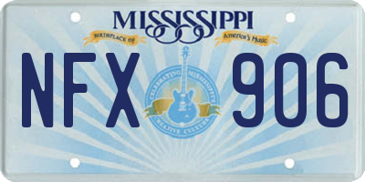 MS license plate NFX906