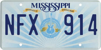 MS license plate NFX914