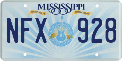 MS license plate NFX928