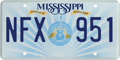 MS license plate NFX951