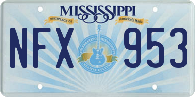 MS license plate NFX953