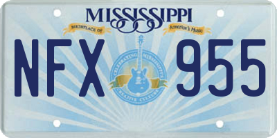 MS license plate NFX955