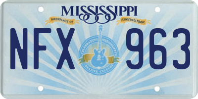 MS license plate NFX963
