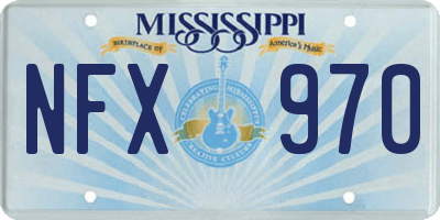 MS license plate NFX970