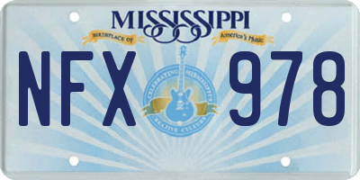 MS license plate NFX978