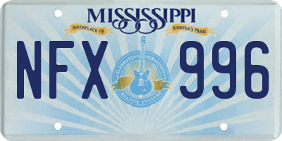 MS license plate NFX996