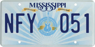 MS license plate NFY051