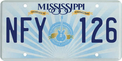 MS license plate NFY126