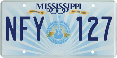 MS license plate NFY127