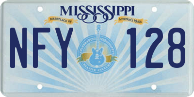 MS license plate NFY128