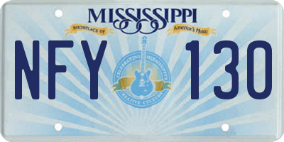 MS license plate NFY130