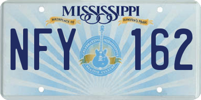 MS license plate NFY162