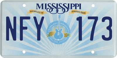 MS license plate NFY173