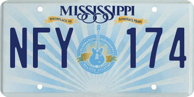 MS license plate NFY174