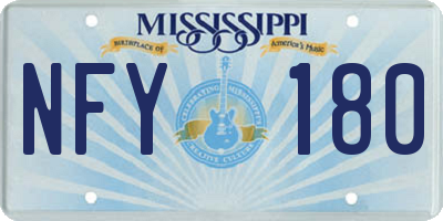 MS license plate NFY180